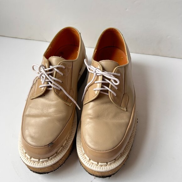 George Cox Creepers size 7 tan brown leather lace up oxford shoes platform - Picture 7 of 8